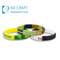 Custom logo waterproof reusable slogans silicone rubber bracelet mixed multicolored wristband silicon with letter